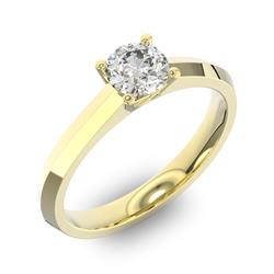 Помолвочное кольцо 1 бриллиантом 0,5 ct 4/5 из желтого золота 585°, артикул R-D35995-1