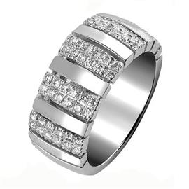 Обручальное кольцо с бриллиантами, артикул R-1576