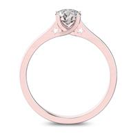 Помолвочное кольцо 1 бриллиантом 0,5 ct 4/5 из розового золота 585°