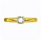 Помолвочное кольцо с 1 бриллиантом 0,21 ct 4/5  из желтого золота 585°