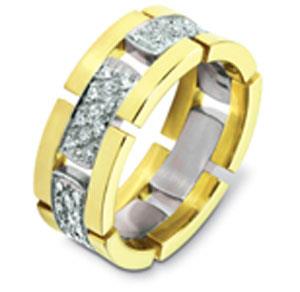 Обручальное кольцо из золота 585 пробы с бриллиантами, артикул R-2467