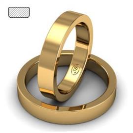 Обручальное кольцо классическое из розового золота, ширина 4 мм, артикул R-W145R