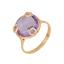 Кольцо с аметистом из розового золота 585°, артикул R-91083-А, цена 10 380,00 ₽