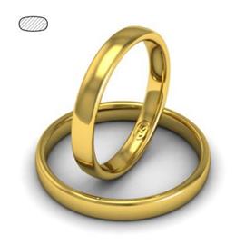 Обручальное кольцо классическое из желтого золота, ширина 3 мм, комфортная посадка, артикул R-W335Y