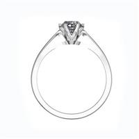 Помолвочное кольцо с 1 бриллиантом 0,18 ct 4/5  из белого золота 585°