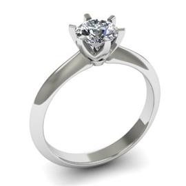 Помолвочное кольцо с 1 бриллиантом 0,50 ct 4/5  из белого золота 585°, артикул R-D37969-2-0,50