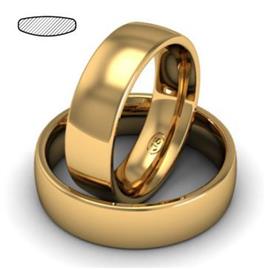 Обручальное кольцо классическое из розового золота, ширина 6 мм, комфортная посадка, артикул R-W465R