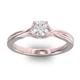 Помолвочное кольцо 1 бриллиантом 0,5 ct 4/5 из розового золота 585°