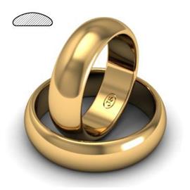 Обручальное кольцо классическое из розового золота, ширина 6 мм, артикул R-W265R