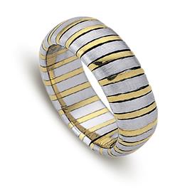 Обручальное кольцо из двухцветного золота 585 пробы, артикул R-ДК 016