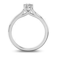 Помолвочное кольцо 1 бриллиантом 0,34 ct 4/5 из белого золота 585°