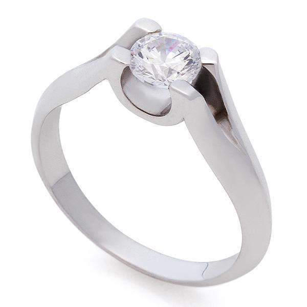 Помолвочное кольцо с бриллиантом 0,50 ct 4/5 белое золото, артикул R-КК 027050