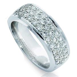 Обручальное кольцо с бриллиантами, артикул R-3298