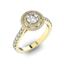 Помолвочное кольцо с 1 бриллиантом 0,45 ct 4/5  и 56 бриллиантами 0,37 ct 4/5 из желтого золота 585°, артикул R-D40731-1, цена 185 477,89 ₽