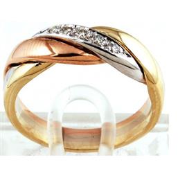 Кольцо золотое с бриллиантами 750 пробы, артикул R-DRN06091-03