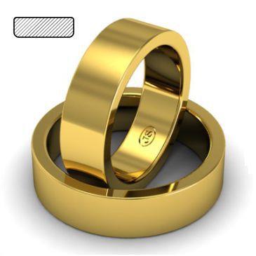 Обручальное кольцо классическое из желтого золота, ширина 6 мм, артикул R-W165Y