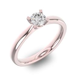 Помолвочное кольцо 1 бриллиантом 0,39 ct 4/5 из розового золота 585°, артикул R-D36766-3