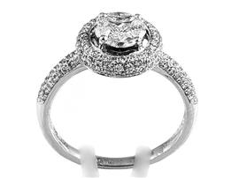 Помолвочное кольцо с бриллиантами, артикул R-k0001