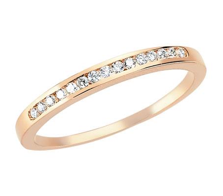 Кольцо розовое золото 585 проба бриллианты, артикул R-XR14004