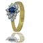 Кольцо золотое с бриллиантами и сапфиром, артикул R-256-935, цена 27 246,00 ₽