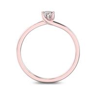Помолвочное кольцо 1 бриллиантом 0,3 ct 4/5 из розового золота 585°