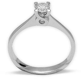 Помолвочное кольцо с 1 бриллиантом 0,38 ct 7/7 белое золото, артикул R-НП 063-2