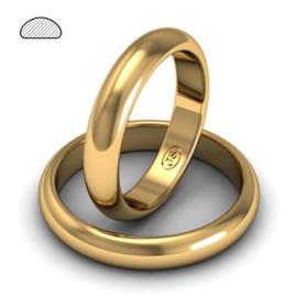 Обручальное кольцо классическое из розового золота, ширина 4 мм, артикул R-W245R