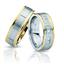Обручальные кольца парные дизайнерские белое и желтое золото, артикул R-ТС 3299, цена 144 660,00 ₽