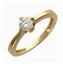 Помолвочное кольцо из желтого золота 585 пробы с 1 бриллиантом 0,28 карат, артикул R-01К612816-028, цена 72 004,00 ₽