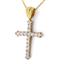 Цепь с подвеской в форме православного креста из желтого и белого золота 750° с 16 бриллиантами 0,19 ct 5/5, артикул R-DNK06262-02, цена 29 750,00 ₽