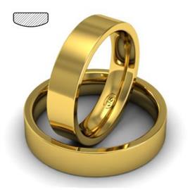 Обручальное кольцо классическое из желтого золота, ширина 5 мм, комфортная посадка, артикул R-W755Y