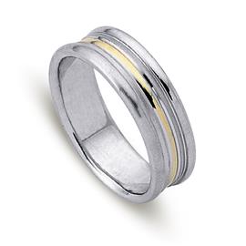 Обручальное кольцо из двухцветного золота 585 пробы, артикул R-ДК 026