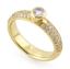 Обручальное кольцо с 55 бриллиантами 0,74 ct (центр 1 бриллиант 0,20 ct 4/5, 54 бриллианта боковые 0,54 ct 4/5) желтое золото, артикул R-3614-1, цена 98 400,00 ₽