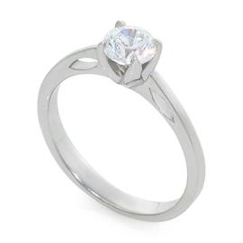 Помолвочное кольцо с бриллиантом 0,45 ct 4/5 белое золото, артикул R-КК 040045