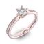 Помолвочное кольцо с 1 бриллиантом 0,3 ct 4/5  и 16 бриллиантами 0,12 ct 4/5 из розового золота 585°, артикул R-D42592-3, цена 94 976,01 ₽