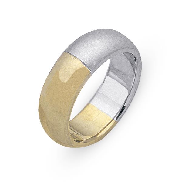 Обручальное кольцо из двухцветного золота 585 пробы, артикул R-СЕ004