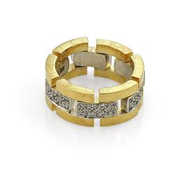 Эксклюзивное обручальное кольцо с бриллиантами из золота 585 пробы, артикул R-А2467