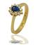 Кольцо золотое с бриллиантами и сапфиром, артикул R-405-948, цена 18 957,00 ₽