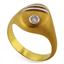 Мужское кольцо  с 1 бриллиантом 0,08 ct 4/4 из желтого и белого золота, артикул R-1380а, цена 34 900,00 ₽