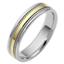 Обручальное кольцо из белого и желтого золота 585 пробы, артикул R-5012, цена 29 700,00 ₽