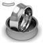 Обручальное кольцо из платины, ширина 7 мм, комфортная посадка, артикул R-W879Pt, цена 91 200,00 ₽