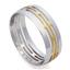 Оригинальное обручальное кольцо из белого и желтого золота 585 пробы, артикул R-St024e, цена 12 352,00 ₽