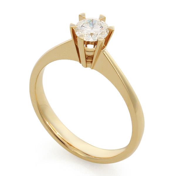 Помолвочное кольцо с 1 бриллиантом 0,50 ct 2/4 белое золото сертификат GIA