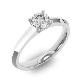 Помолвочное кольцо 1 бриллиантом 0,5 ct 4/5 из белого золота 585°, артикул R-D35995-2