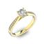 Помолвочное кольцо с 1 бриллиантом 0,45 ct 4/5  и  22 бриллиантами 0,11 ct 4/5 из желтого золота 585°, артикул R-D40517-1, цена 157 752,82 ₽