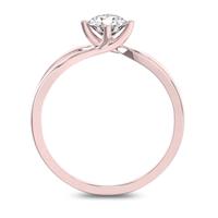 Помолвочное кольцо 1 бриллиантом 0,50 ct 4/5 из розового золота 585°