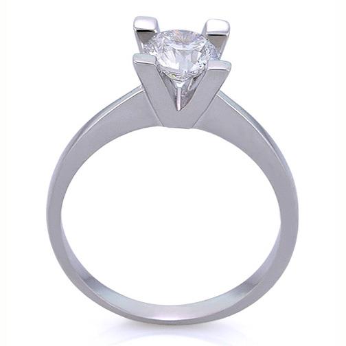 Помолвочное кольцо с 1 бриллиантом 0,50 ct 4/5 из белого золота 585°