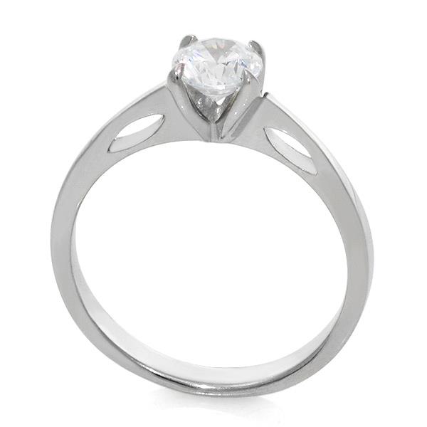 Помолвочное кольцо с бриллиантом 0,45 ct 4/5 белое золото
