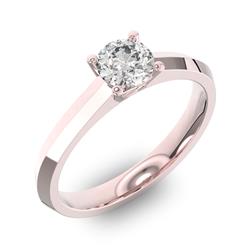 Помолвочное кольцо 1 бриллиантом 0,5 ct 4/5 из розового золота 585°, артикул R-D35995-3