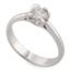 Помолвочное кольцо из белого золота 750 пробы с 1 бриллиантом 0,25 карат, артикул R-ЯК044, цена 47 498,00 ₽